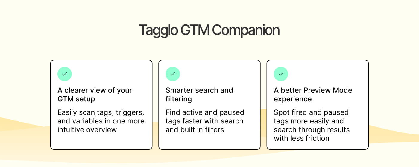 Tagglo GTM Companion product banner